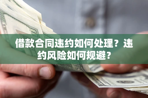 济南借款合同违约如何处理？违约风险如何规避？