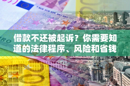 济南借款不还被起诉？你需要知道的法律程序、风险和省钱技巧