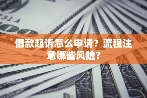 济南借款起诉怎么申请？流程注意哪些风险？